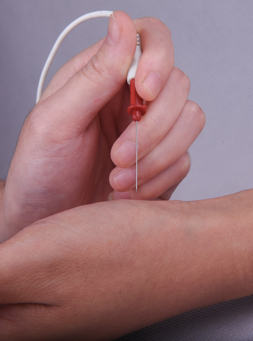 Yellow Sterilized Disposable EMG Needle Electrodes With Plastic Material