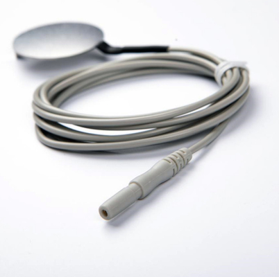 Reusable EMG Ground Electrode 32mm Plate Diameter With Tip