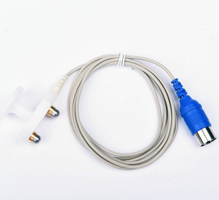 White HandHeld Adult Fixed Stimulating Electrode With Standard 5 Pin DIN