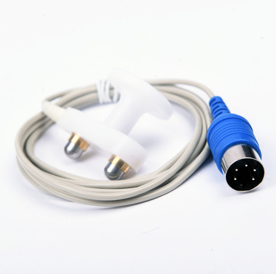 White HandHeld Adult Fixed Stimulating Electrode With Standard 5 Pin DIN