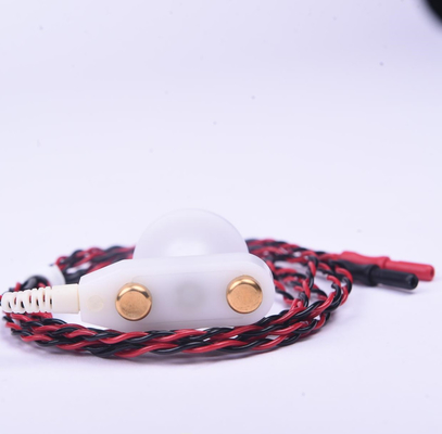 White Twist HandHeld Fixed Stimulating Electrode With Standard 1 Pin DIN
