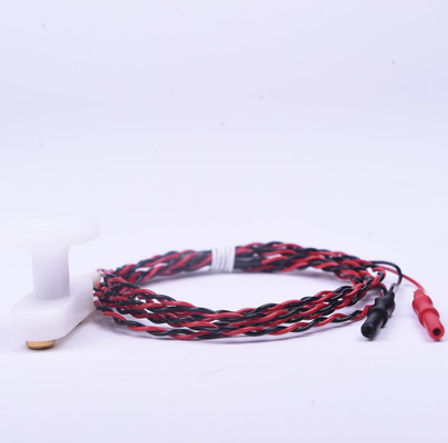White Twist HandHeld Fixed Stimulating Electrode With Standard 1 Pin DIN