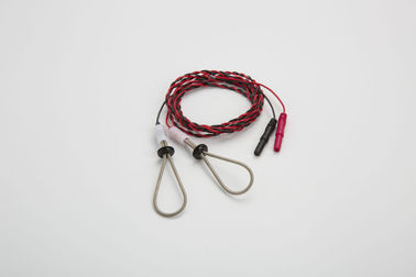 Resusable EMG Sensory Finger Loop Electrode , Twisted Pair Stimulation Electrode Blank-Red