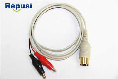 Shielded Alligator Clip Recording Cable For Adhesive Tab Electrodes Wire Length 1.2m