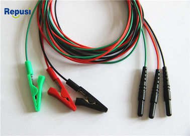Reusable Alligator Clip Leads Wire In Neurology Area Singles With Colors Green