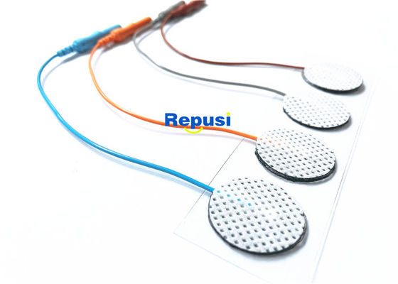 4 DISCS Ag AgCl Sensor EMG Disposable Surface Electrodes With 10cm Wire