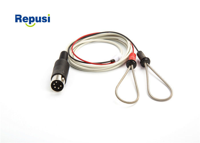 Reusable EMG Ring Electrodes Red And Black With Standard Big 5 Pin DIN Round Connector