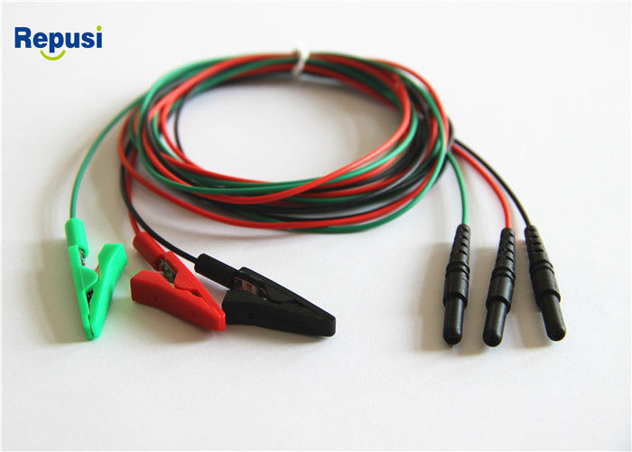 Reusable Alligator Clip Leads Wire In Neurology Area Singles With Colors Green