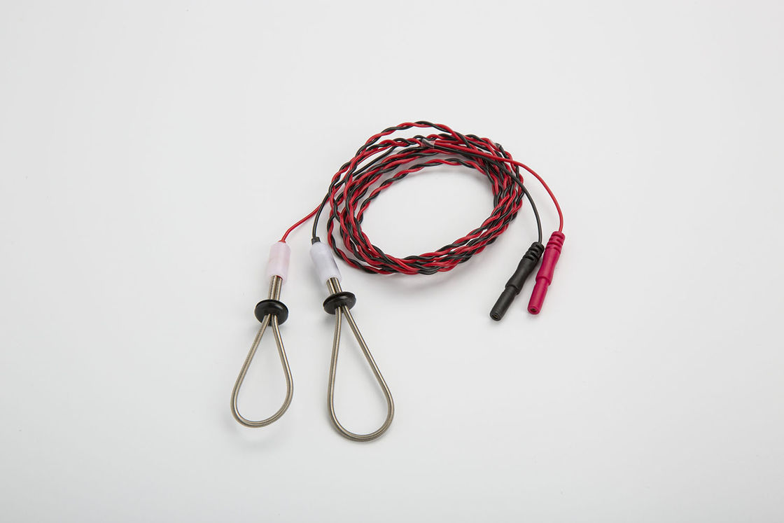 REP -1.5R Resusable EMG Sensory Finger Loop Electrode Twisted Pair Blank Red