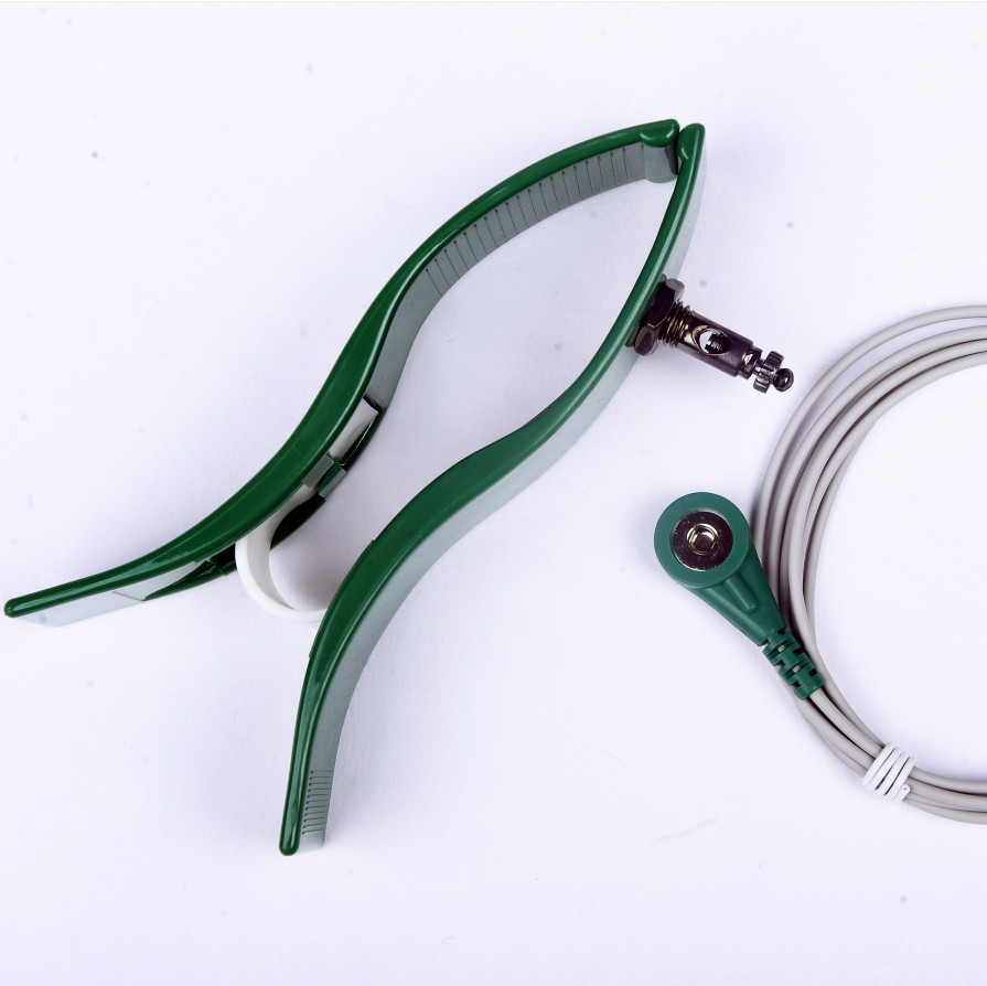 Reusable EMG/EKG/ECG Limb Clamp Ground Electrodes With Snap Cable